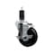 Service Caster 4'' Soft Rubber Swivel 1-1/4'' Expanding Stem Caster with Brake SCC-EX20S414-SRS-TLB-114 - alternate 1